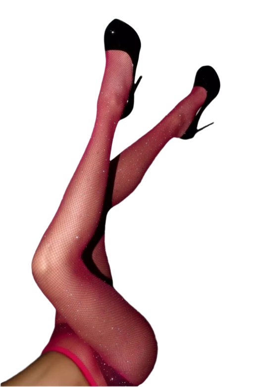 Glamorous Diamond Pattern Thigh High Stockings