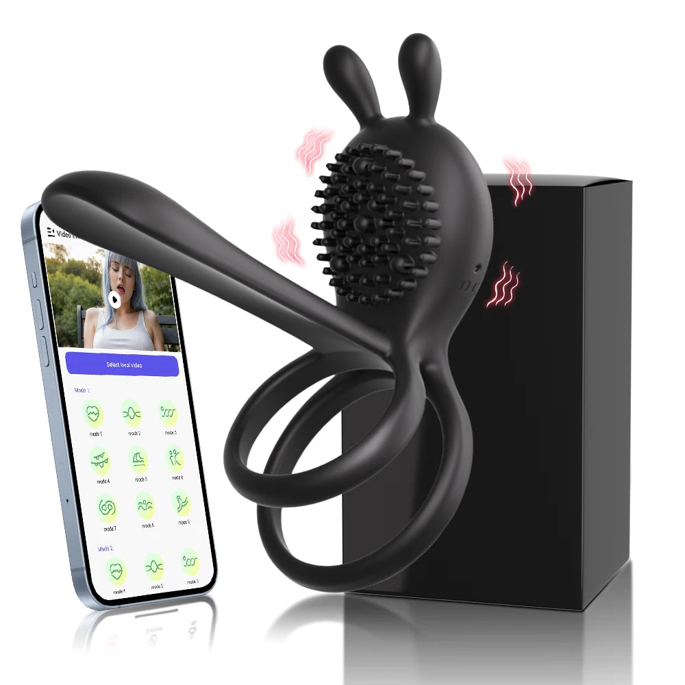 Elegant Rose Penis Cock Ring Vibrator