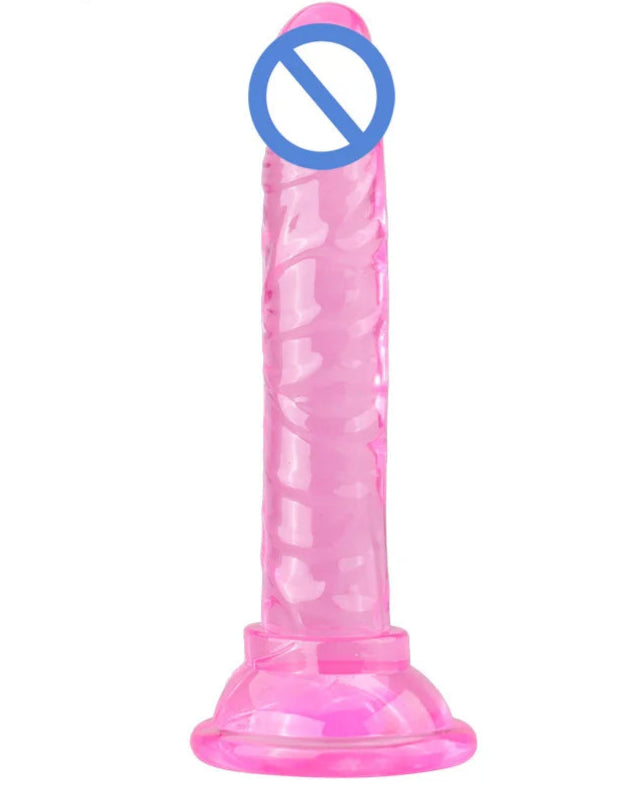 Flexible Jelly Dildo with Strong Suction