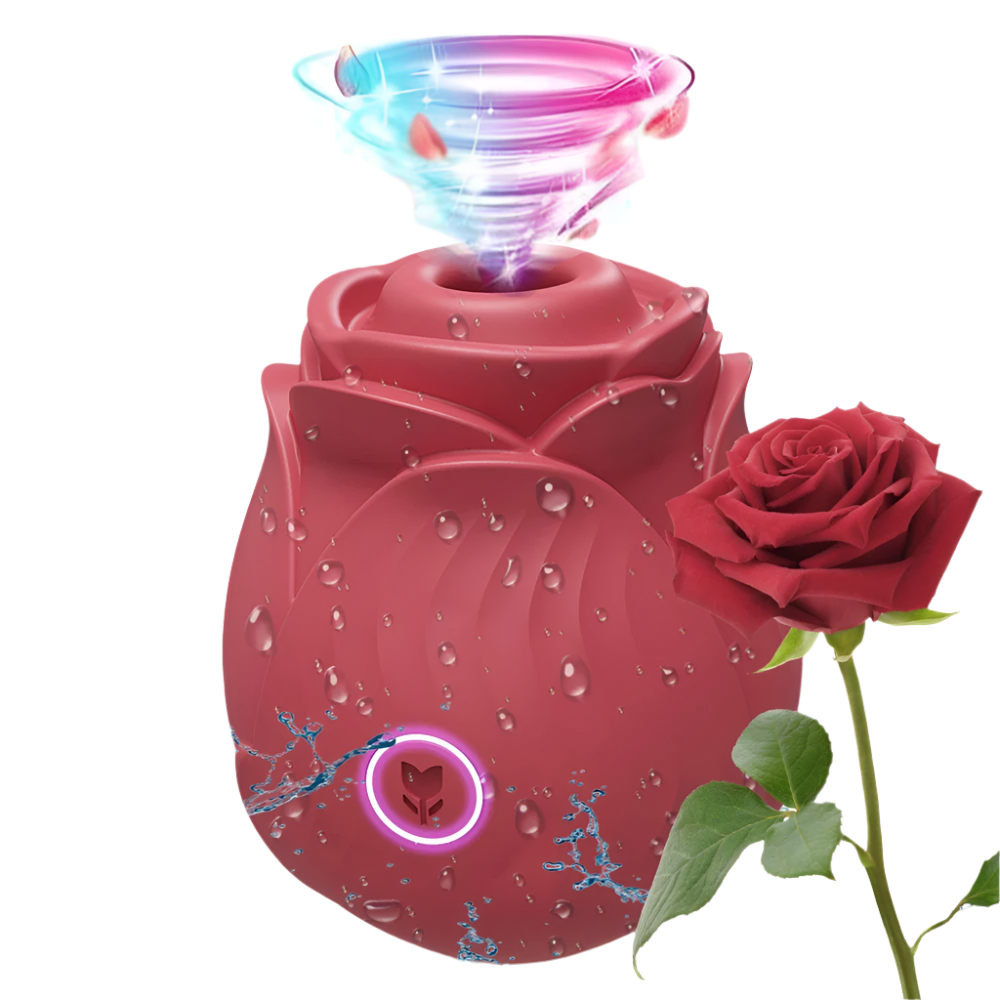 Thrusting Rose Dildo Vibrator