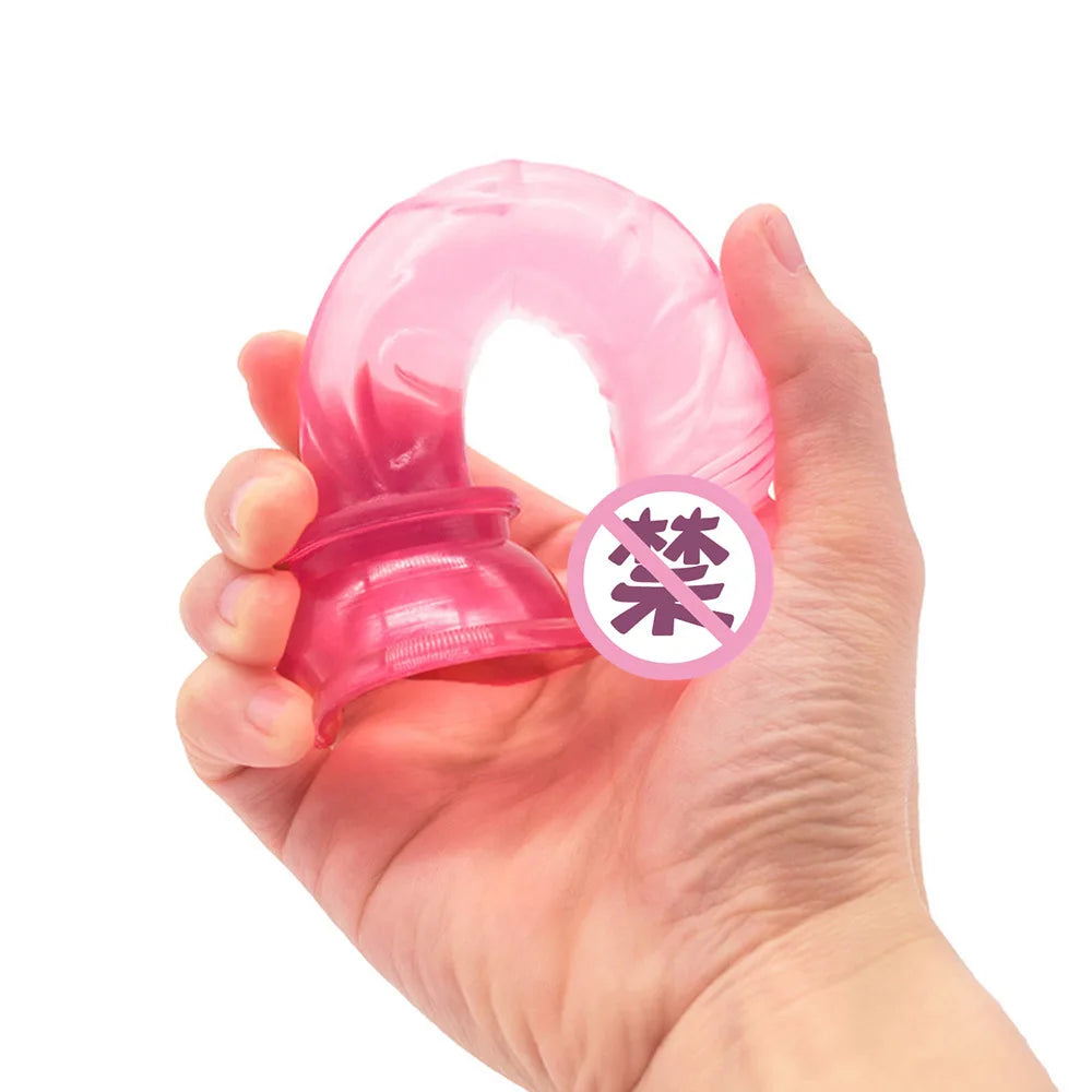 Flexible Jelly Dildo with Strong Suction
