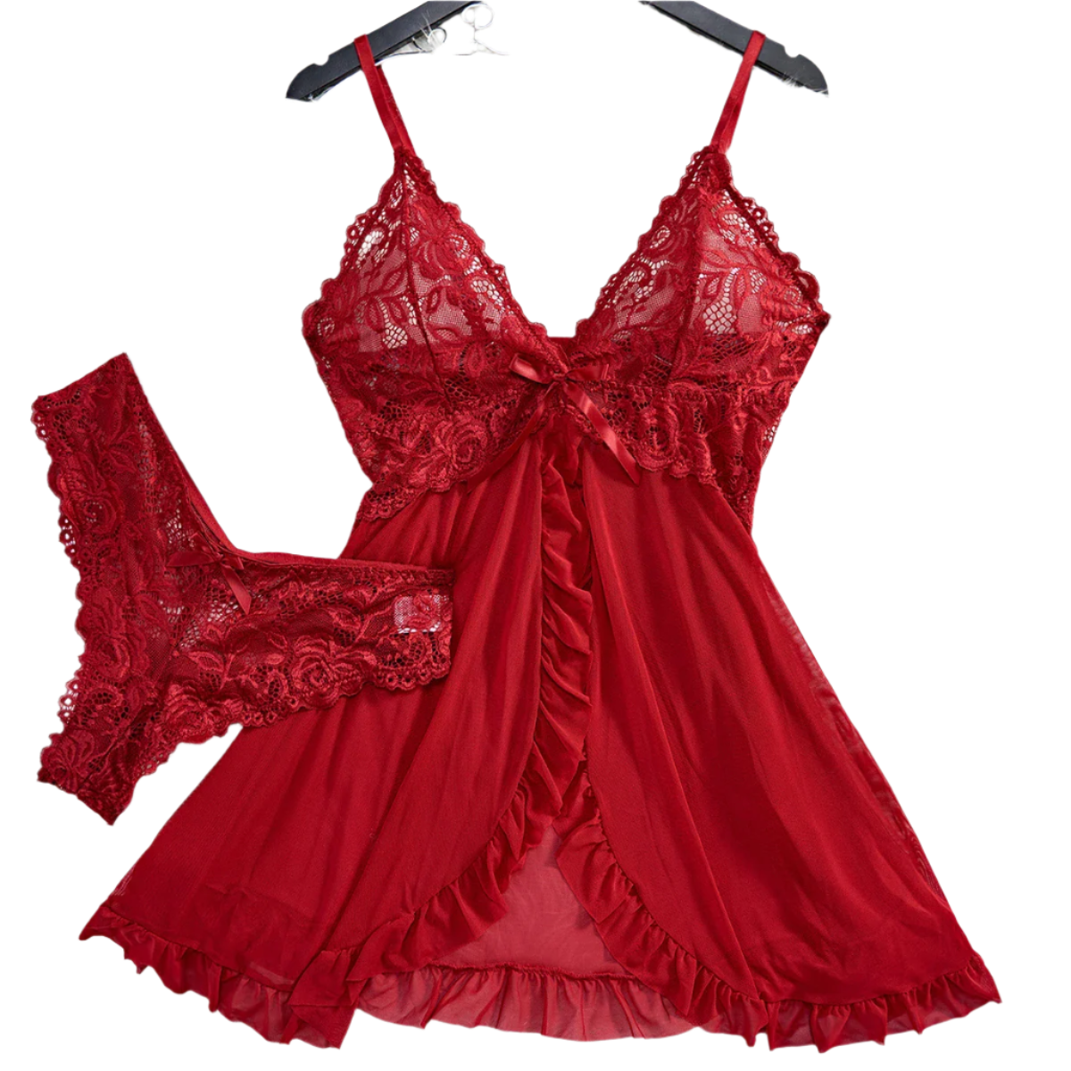 See Through Lace Nightdress & Panty Sets