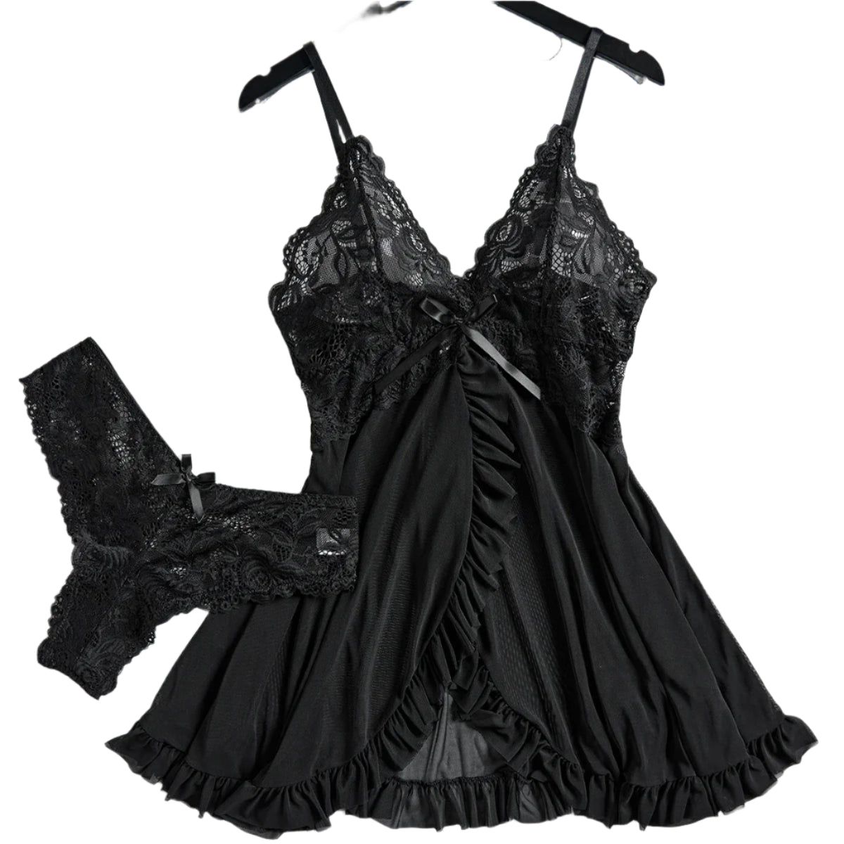 See Through Lace Nightdress & Panty Sets