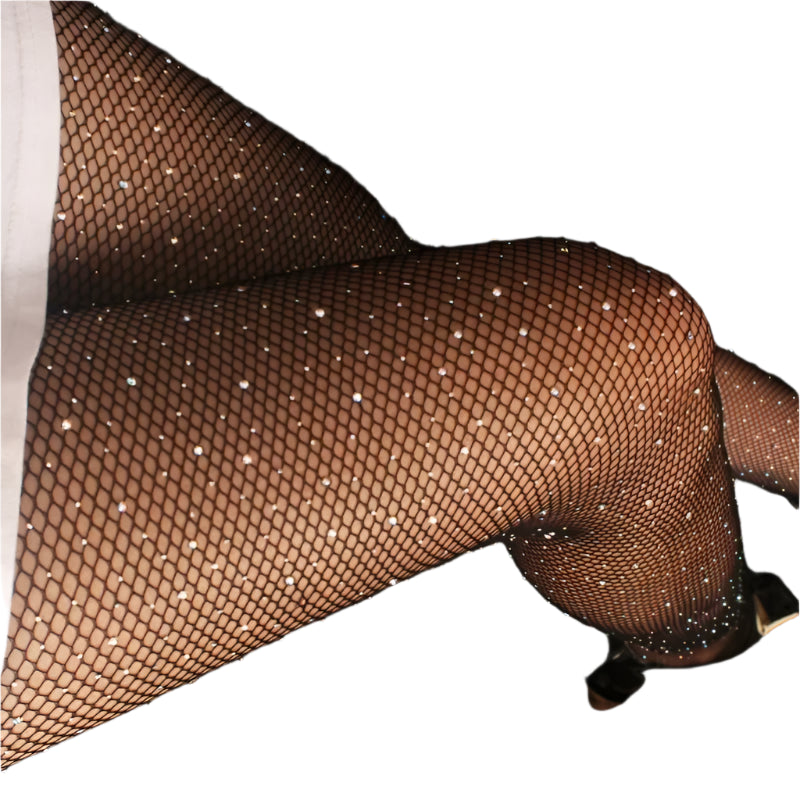 Glamorous Diamond Pattern Thigh High Stockings