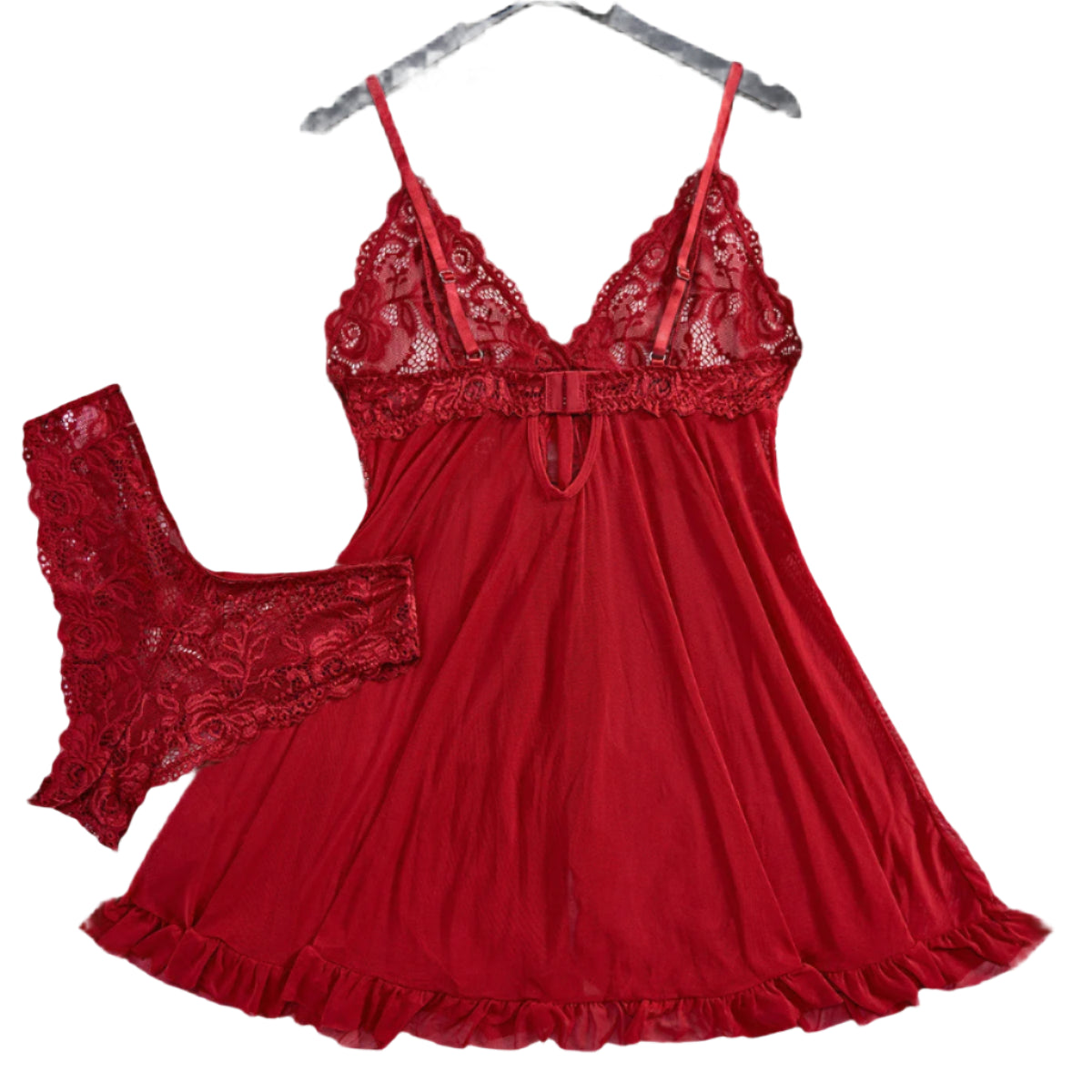 See Through Lace Nightdress & Panty Sets
